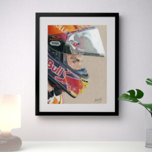 Marc Marquez ORIGINAL DRAWING from the MotoGP Memorabilia store collection.