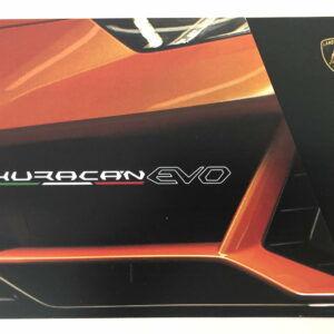 Lamborghini Huracan Evo Data Sheet / Sales Brochure with Fabric Sample from the Sports Car Racing Books store collection.