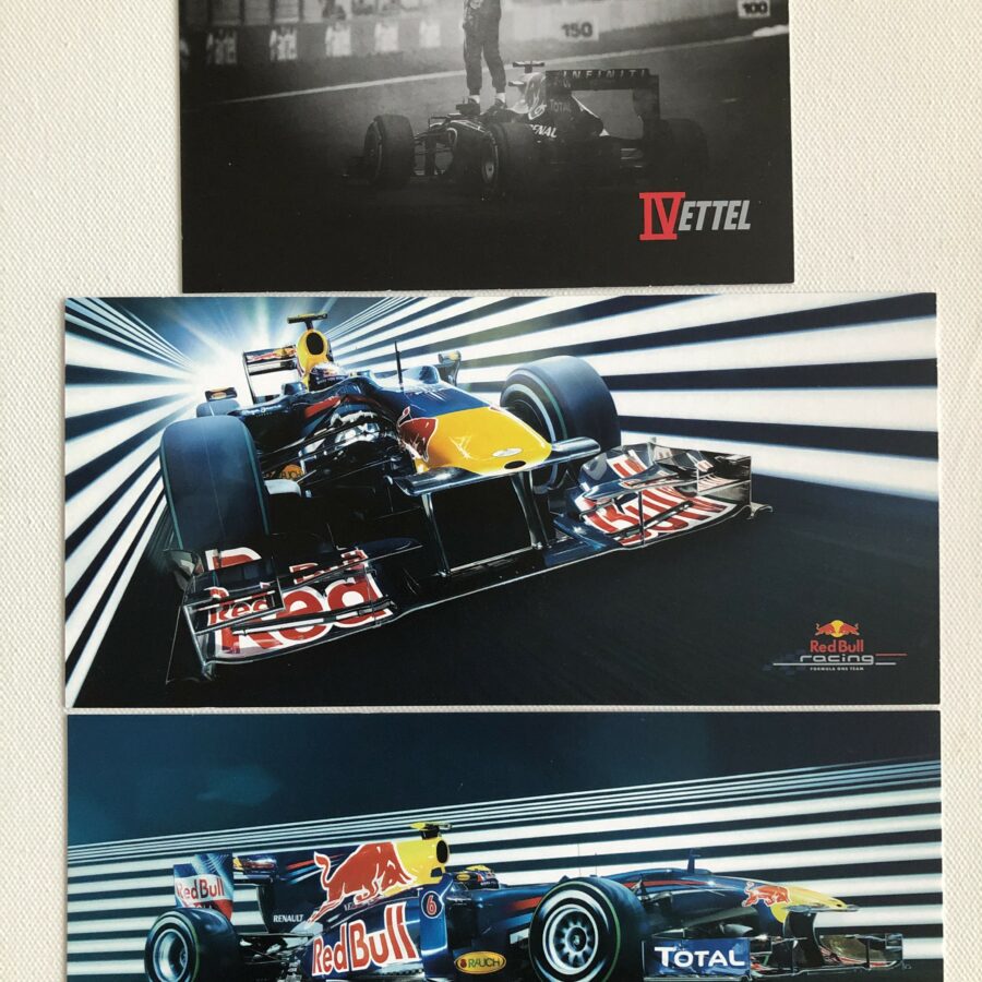 Set of 3 Red Bull Racing Driver Cards / Post Cards from the Official Motorsport Merchandise store collection.