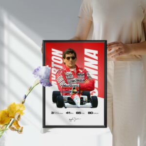 Ayrton Senna Poster, F1, Formula 1, McLaren, F1 Merch, Poster, Print, Wall Art, McLaren Racing, Formula 1 Poster from the Race Car Wall Art store collection.