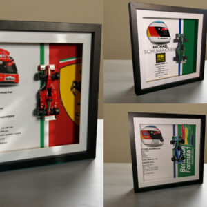 Michael Schumacher Ferrari Benetton Helmet Art Box Frame 1/43 Diecast Car Panini from the F1 Helmets store collection.