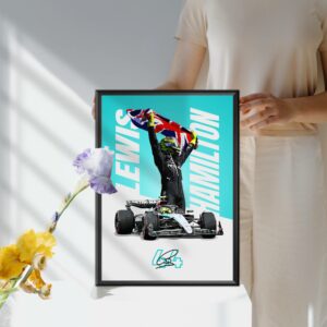 Lewis Hamilton 2024 Poster, F1, Formula 1, Mercedes F1, F1 Merch, Poster, Print, Wall Art, Formula 1 Poster from the Lewis Hamilton store collection.