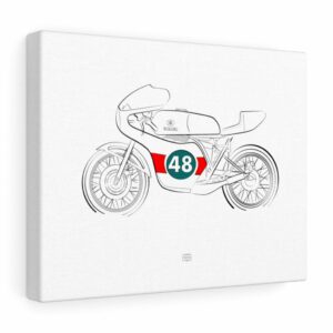 Yamaha gp 125 Sports Car Racing Canvas by iconic motor lines