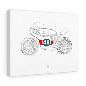 Yamaha gp 125 Sports Car Racing Canvas by iconic motor lines