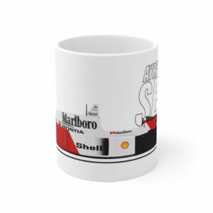 Ayrton Senna McLaren MP4/4 F1 11oz Mug - Scuderia GP Ayrton Senna by ScuderiaGP