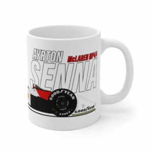 Ayrton Senna McLaren MP4/4 F1 11oz Mug - Scuderia GP Ayrton Senna by ScuderiaGP