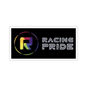 Racing Pride sticker suitable for indoor use from the Formula 1 Memorabilia store collection.