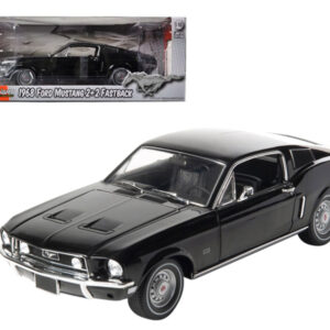 1968 Ford Mustang GT 2+2 Fastback Black Limited Edition 1 of 1800 Produced Worldwide 1/18 Diecast Model Car by Greenlight from the Sports Car Racing Model Cars store collection.