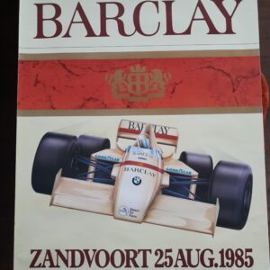 Very rare F1 Arrows Barclay Zandvoort 1985 Poster Sports Car Racing Photography by MyF1