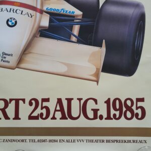 Very rare F1 Arrows Barclay Zandvoort 1985 Poster Official Motorsport Merchandise by MyF1