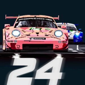 Le Mans Pink Pig Poster from the More Series store collection.