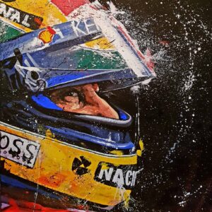 Ayrton Senna 04 Artist Embellished Print By Sean Wales from the Ayrton Senna store collection.