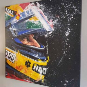 Ayrton Senna 04 Artist Embellished Print By Sean Wales from the Ayrton Senna store collection.