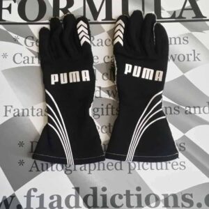 NOW SOLD-Hamilton test used 2013 Mercedes gloves from the Sports Car Racing Race Gloves store collection.