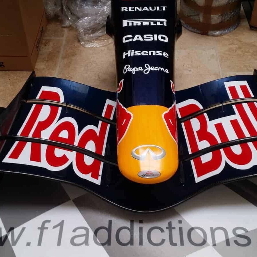 NOW SOLD(I HAVE AN RB4 NOSE AND FRONT WING)-Red Bull RB3 nosecone/full front wing from the Sports Car Racing Car Parts store collection.