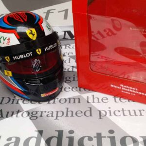 2018 official Ferrari 1/2 scale helmet signed by Riakkonen from the Sports Car Racing Signed store collection.