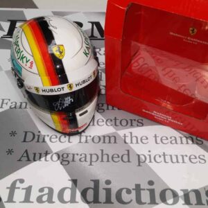 NOW SOLD-2018 Ferrari official 1/2 scale helmet signed by Vettel from the Sports Car Racing Model Cars store collection.