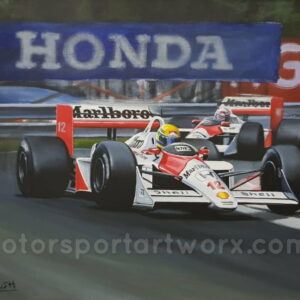 Senna and Prost limited edition print from the Ayrton Senna store collection.