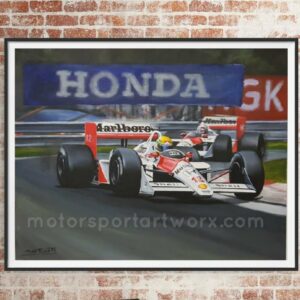 Senna and Prost limited edition print from the Ayrton Senna store collection.