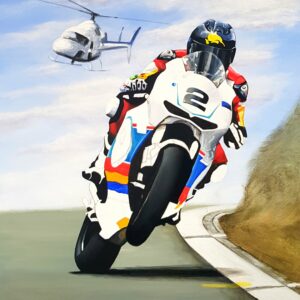 Autographed Bruce Anstey limited edition print. MotoGP Memorabilia by Motorsport Artworx