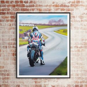 William Dunlop limited edition print by Jeff Rush MotoGP Memorabilia by Motorsport Artworx