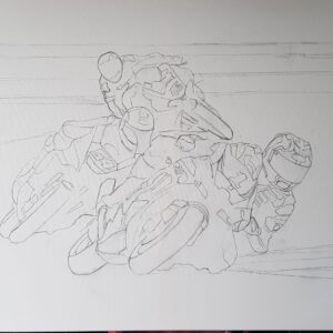 Riders on the storm Jonathan Rea limited edition print by Jeff Rush MotoGP Memorabilia by Motorsport Artworx