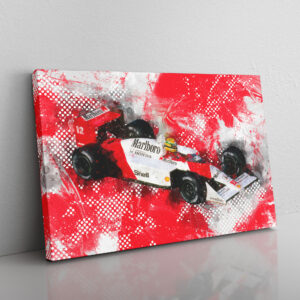 Ayrton Senna in his McLaren MP4 Canvas wall art 2022 from the Ayrton Senna store collection.