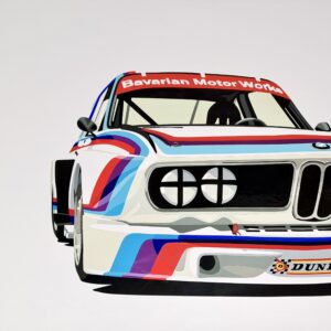 M Sport on White (BMW CSL) Original Artwork from the More Series store collection.