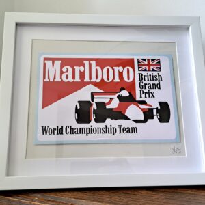 Giant (Hand-cut) Vinyl Stickers: Marlboro British GP from the Race Track Wall Art store collection.