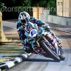 Michael Dunlop's Supersport Victory. from the Sports Car Racing Posters & Prints store collection.