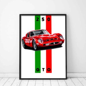 Ferrari 250 GTO Poster by Speed Icons by JoelClarkArtist