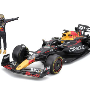 Red Bull Racing RB19 #1 Max Verstappen "Oracle" Winner Formula One F1 Championship "Drivers' Champion" (2023) with Driver Figure 1/24 Diecast Model Car by Bburago from the Max Verstappen store collection.