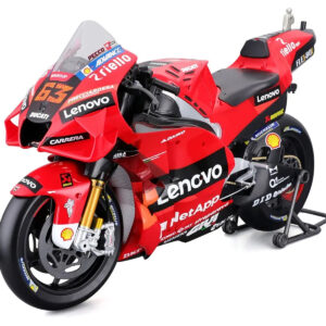 Ducati Desmosedici GP #63 Francesco Bagnaia "Ducati Lenovo Team" Rider Champion "MotoGP World Championship" (2022) 1/6 Diecast Motorcycle Model by Maisto from the Sports Car Racing Model Cars store collection.