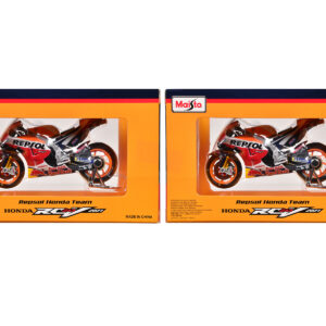 Honda RC213V #44 Pol Espargaro and #93 Marc Marquez "Repsol Honda Team" "MotoGP World Championship" (2021) Set of 2 Motorcycles 1/18 Diecast Models by Maisto from the Sports Car Racing Gifts store collection.