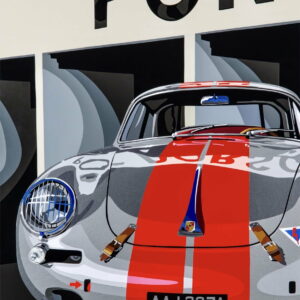 356 Fine Art Print Sports Car Racing Fine Art Originals by Speed Icons by JoelClarkArtist