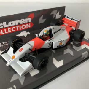 1993 Ayrton Senna McLaren MP4/8 Ford – Minichamps – 1:43 Scale Diecast Model Car from the Ayrton Senna store collection.