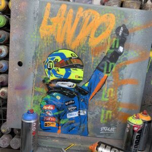 Lando Norris, Pole 2021 - Graffiti Painting from the Sports Car Racing Canvas store collection.