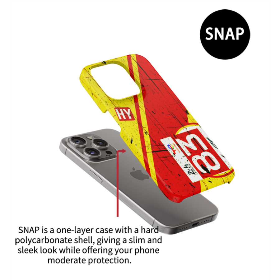 Ferrari 499P Le Mans 2024 Hypercar #83 Livery Phone Case by DIZZY from the Sports Car Racing Phone Cases store collection.