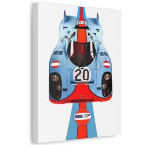 #20 Porsche 917 Wooden Canvas - Steve McQueen Le Mans Movie car from the Sports Car Racing Canvas store collection.