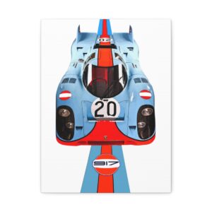 #20 Porsche 917 Wooden Canvas - Steve McQueen Le Mans Movie car from the Sports Car Racing Canvas store collection.