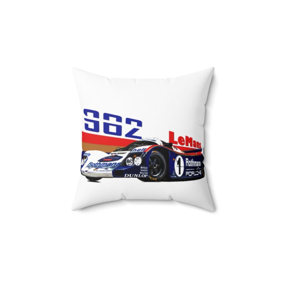 Porsche 962 Le Mans Pillow from the Sports Car Racing Apparel store collection.