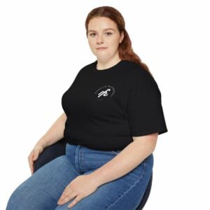 Females in Motorsport Black T-Shirt with White Logo Writing Sports Car Racing Clothing by Females in Motorsport