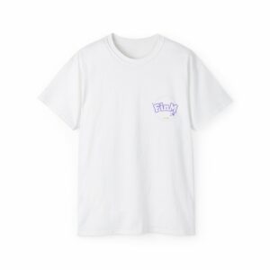 FinM - Females in Motorsport logo white t-shirt from the Sports Car Racing Clothing store collection.