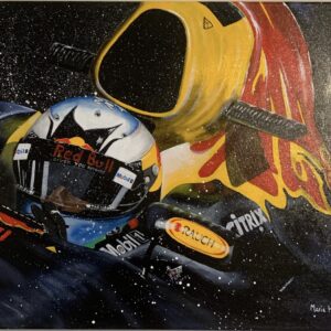 Acrylic Painting Daniel Ricciardo from the Sports Car Racing Canvas store collection.