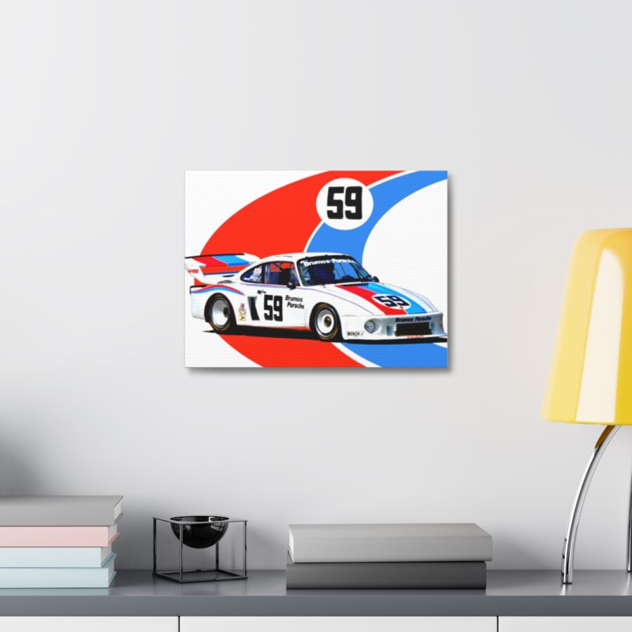 Brumos Porsche 935 Wooden Satin Canvas from the Sports Car Racing Canvas store collection.