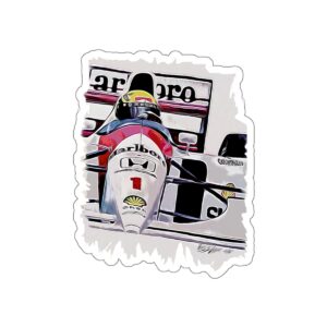 Ayrton Senna McLaren Honda F1 Sticker Vintage by MoRoarSport