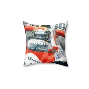 Ayrton Senna All Over Print Pillow. 1989 McLaren-Honda MP4-5 Vintage by MoRoarSport