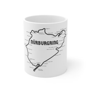 Old Nürburgring Map. Vintage Nordschleife Circuit Mug More Series by MoRoarSport