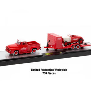 Auto Haulers "Coca-Cola" Set of 3 pieces Release 31 Limited Edition to 7250 pieces Worldwide 1/64 Diecast Models by M2 Machines from the Sports Car Racing Model Cars store collection.