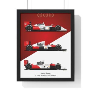 Ayrton Senna McLaren 3 Time World Champion Poster Ayrton Senna by RaceTrackPosters